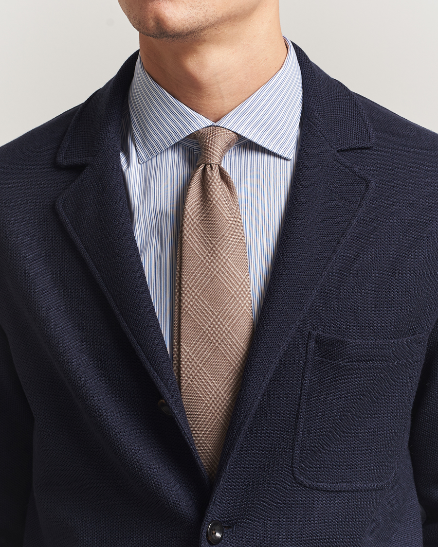 Mies | Solmiot | Ralph Lauren Purple Label | Glenplaid Silk Tie Beige