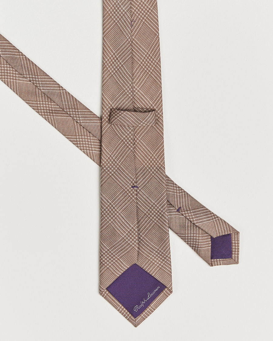 Mies | Solmiot | Ralph Lauren Purple Label | Glenplaid Silk Tie Beige