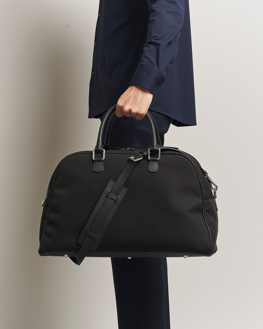 Mies | Laukut | Anderson's | Balistic Nylon/Leather Weekendbag Black