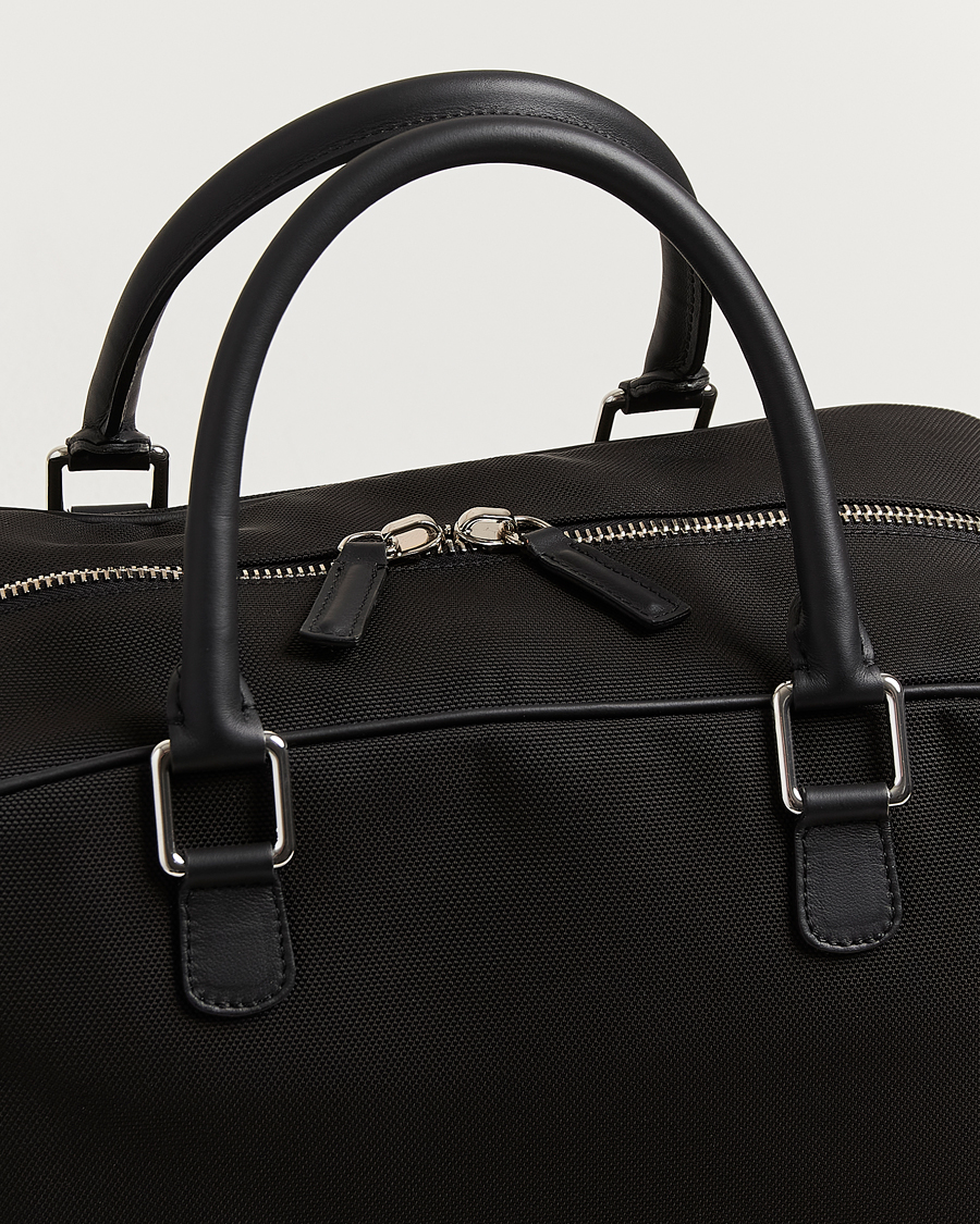Mies | Laukut | Anderson's | Balistic Nylon/Leather Weekendbag Black