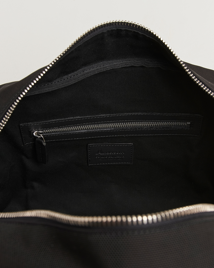 Mies | Laukut | Anderson's | Balistic Nylon/Leather Weekendbag Black