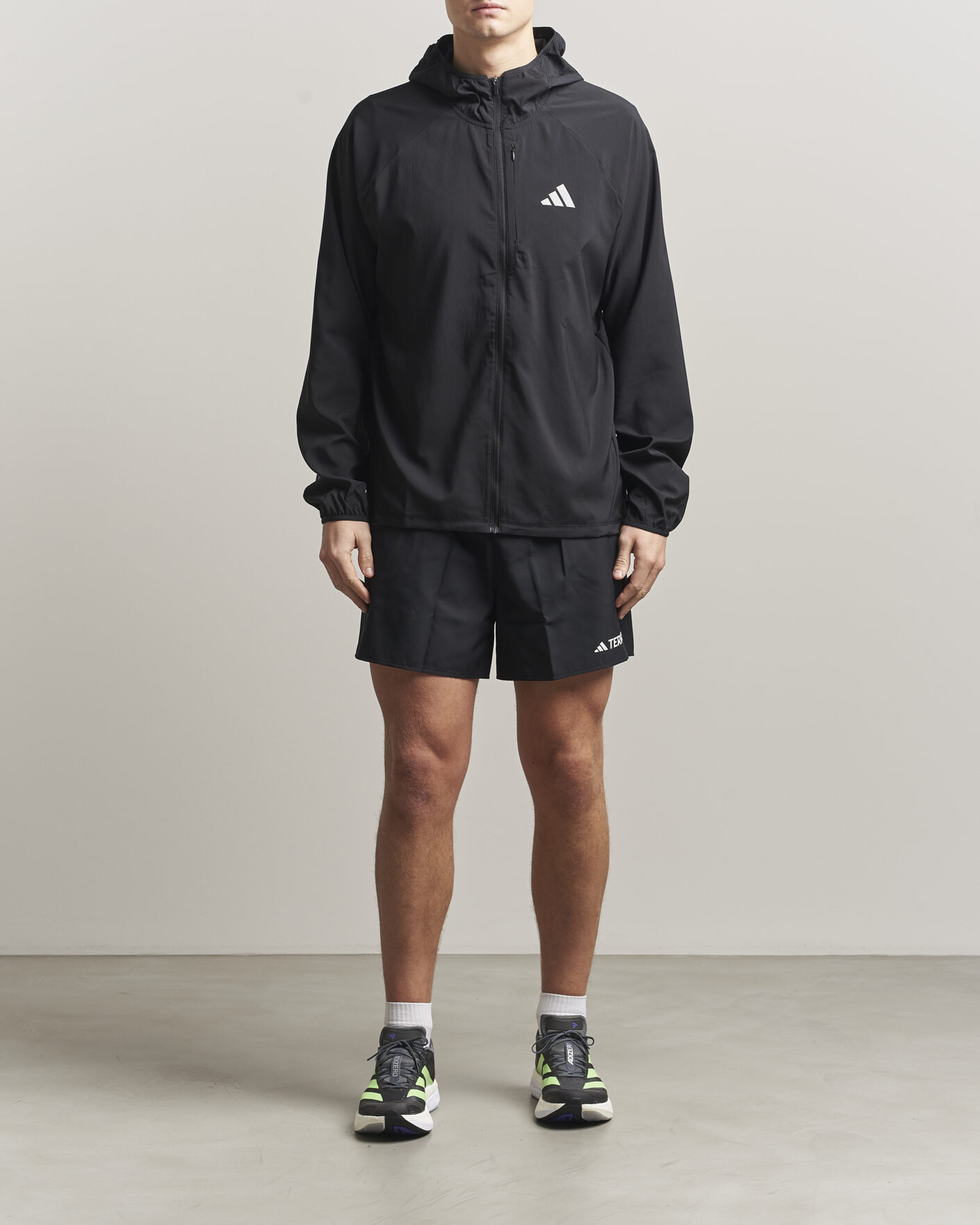 Mies | Takit | adidas Performance | Running Hooded Jacket Black