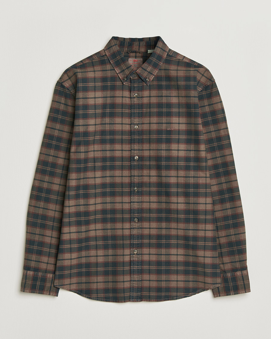 Mies | Kauluspaidat | Levi's | Cotton Checked Shirt Chocolate