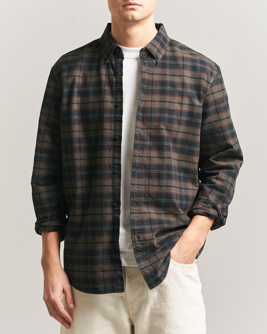 Mies | Kauluspaidat | Levi's | Cotton Checked Shirt Chocolate