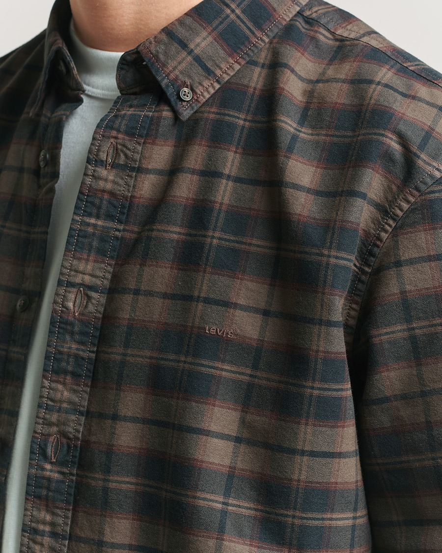 Mies | Kauluspaidat | Levi's | Cotton Checked Shirt Chocolate