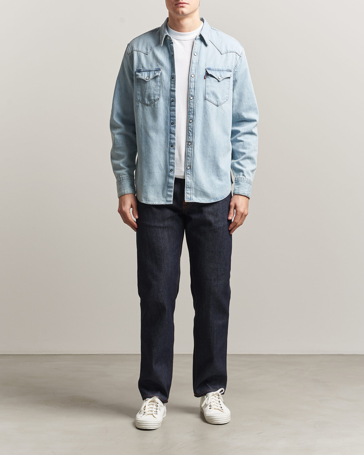Mies | Kauluspaidat | Levi's | Barstow Western Standard Shirt Worn In Blue