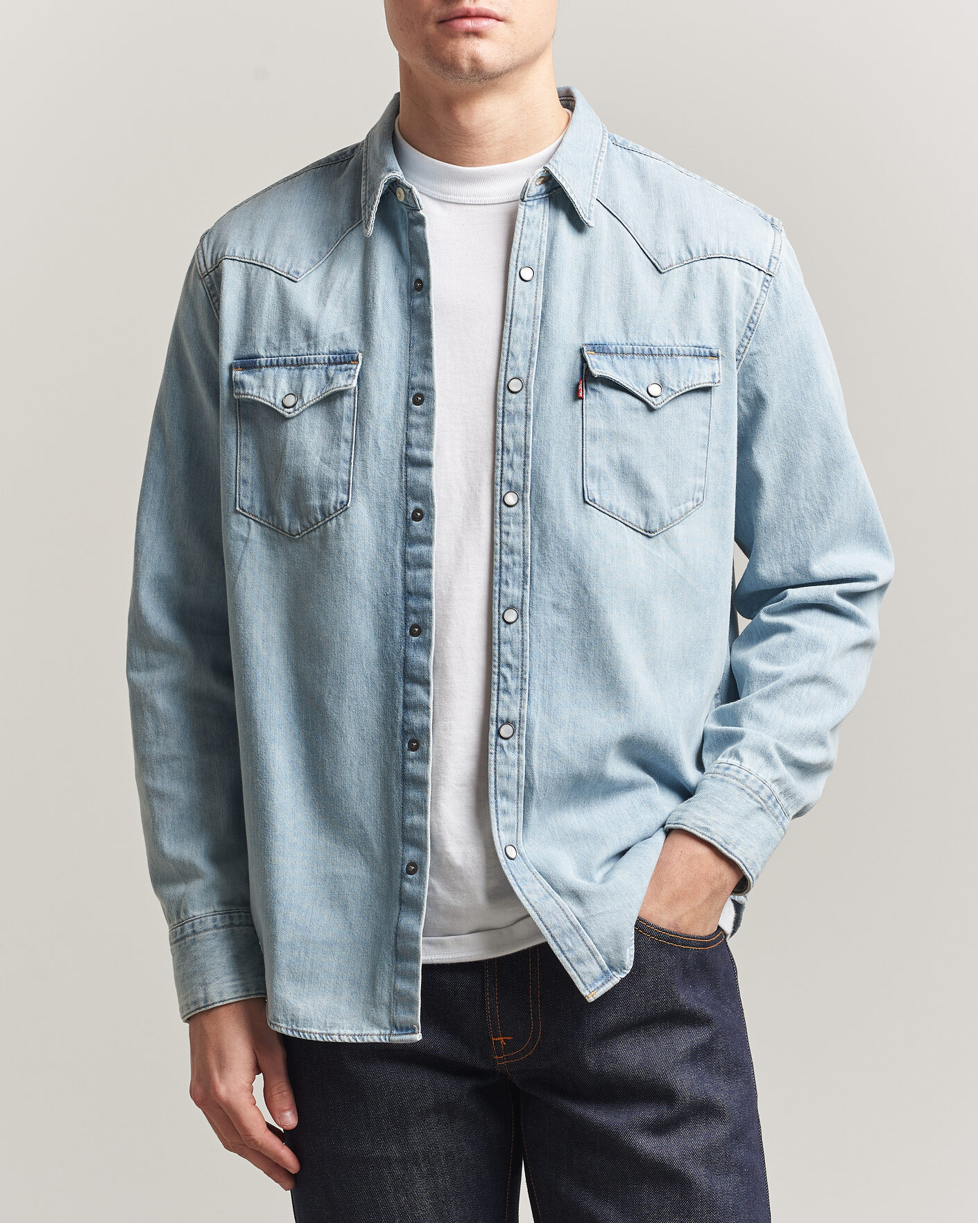 Mies | Kauluspaidat | Levi's | Barstow Western Standard Shirt Worn In Blue
