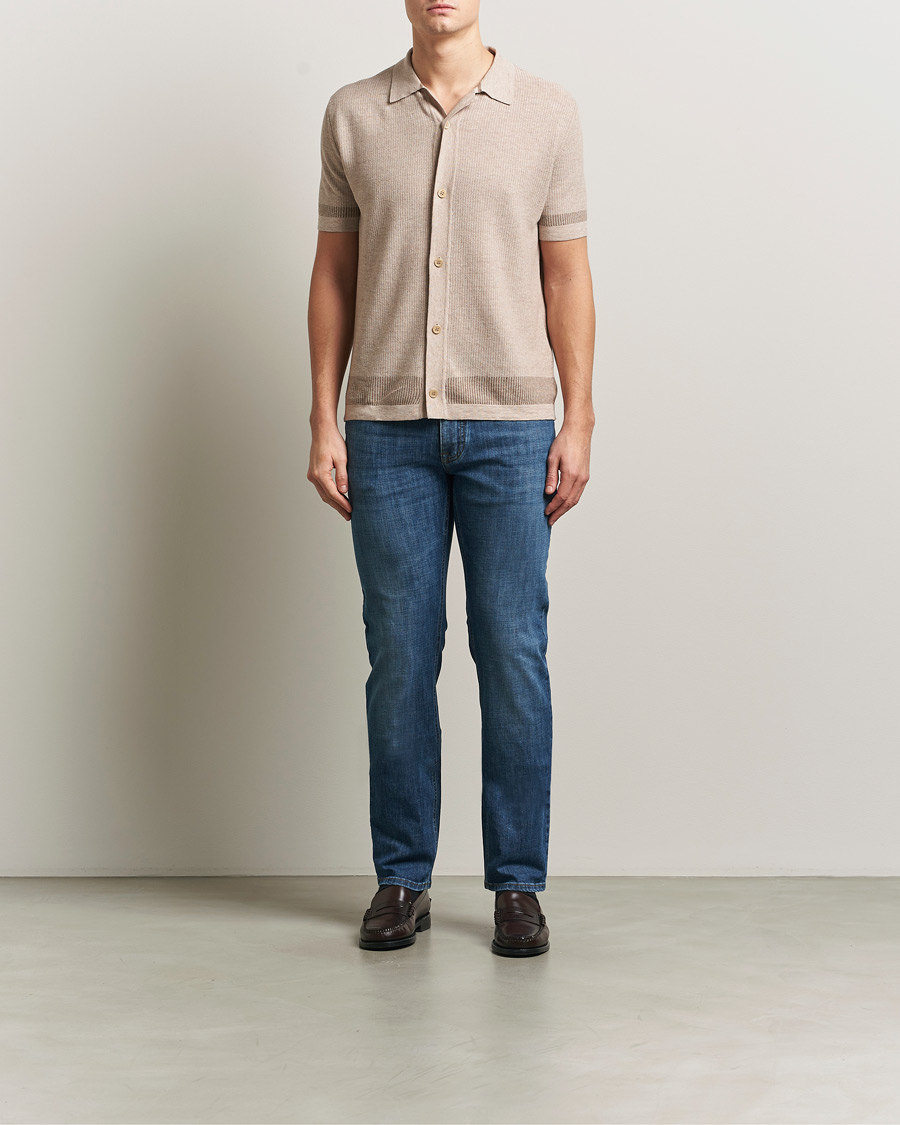 Mies | Kauluspaidat | Brioni | Cotton/Linen Cuban Shirt Beige