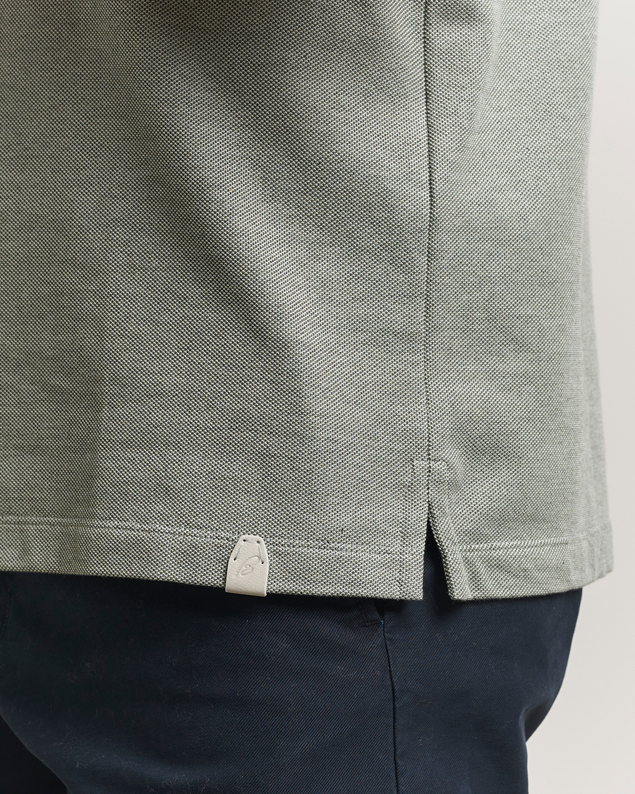 Mies | Pikeet | Brioni | Short Sleeve Cotton Piquet Polo  Light Green