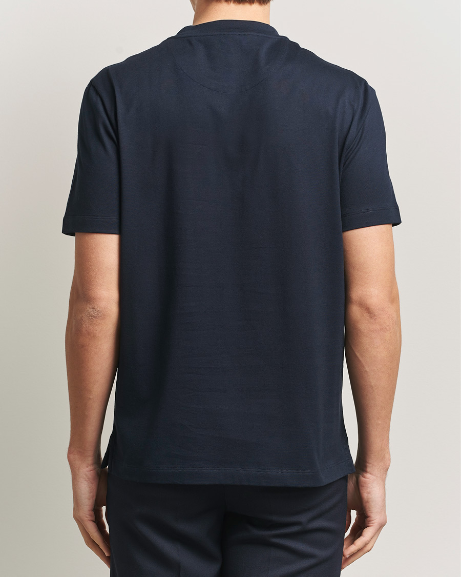 Mies | T-paidat | Brioni | Short Sleeve Cotton T-Shirt Navy