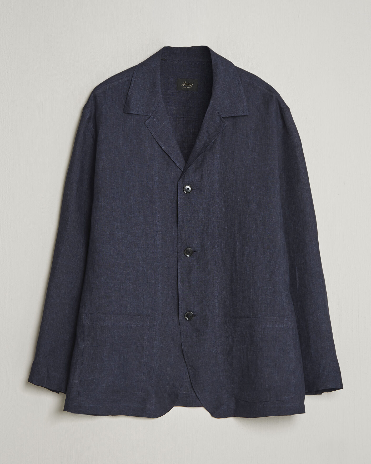 Mies | Kauluspaidat | Brioni | Linen Shirt Blazer Navy