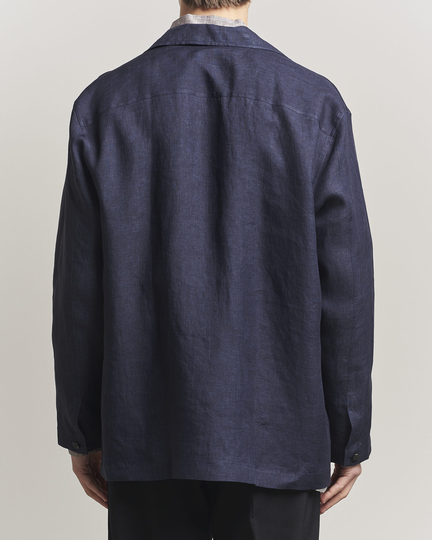 Mies | Kauluspaidat | Brioni | Linen Shirt Blazer Navy