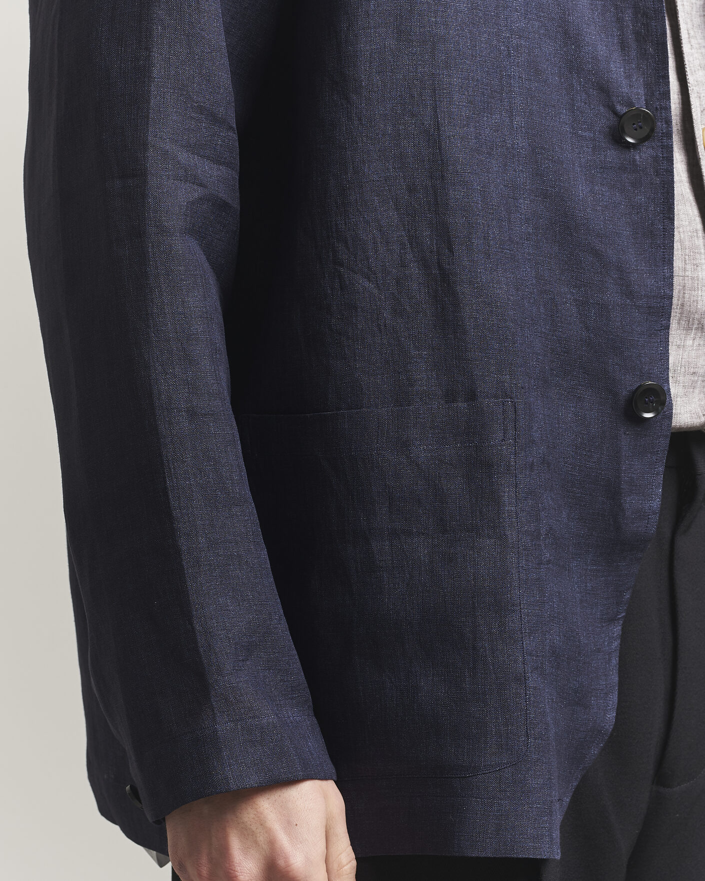 Mies | Kauluspaidat | Brioni | Linen Shirt Blazer Navy