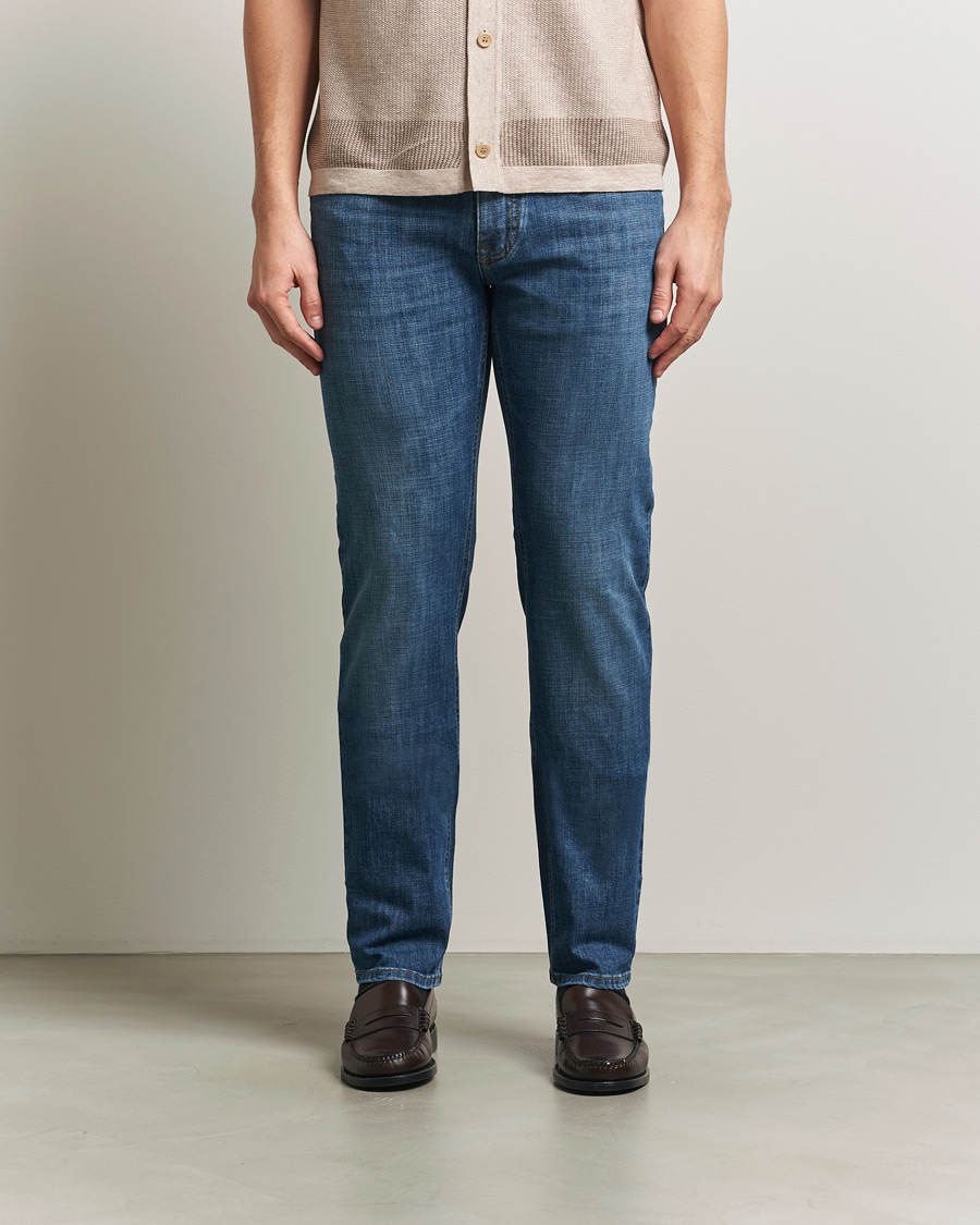 Mies | Housut | Brioni | 5-Pocket Denim Medium Blue Wash
