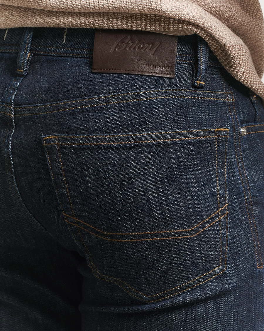 Mies | Housut | Brioni | 5-Pocket Denim Dark Blue Wash