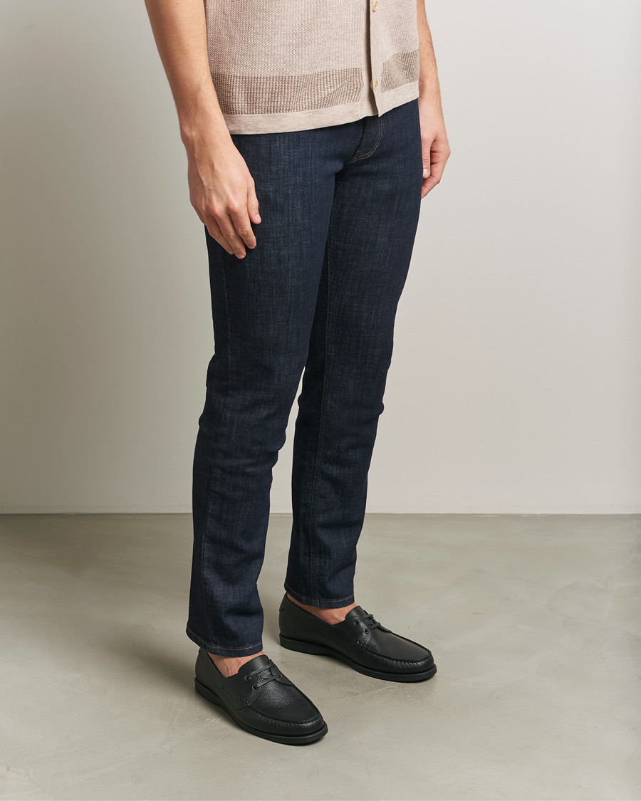 Mies | Purjehduskengät | Brioni | Grain Leather Boat Shoes Black Calf