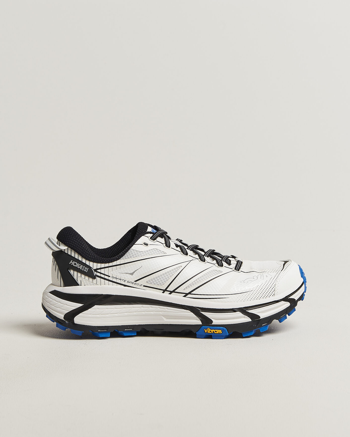 Mies | Juoksukengät | Hoka | Mafate Speed 2 White/Cobalt Blue