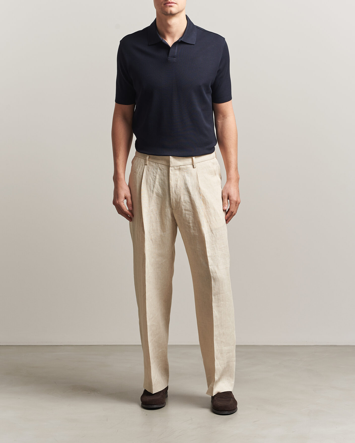 Mies | Pikeet | Altea | Jersey Piquet Polo Navy