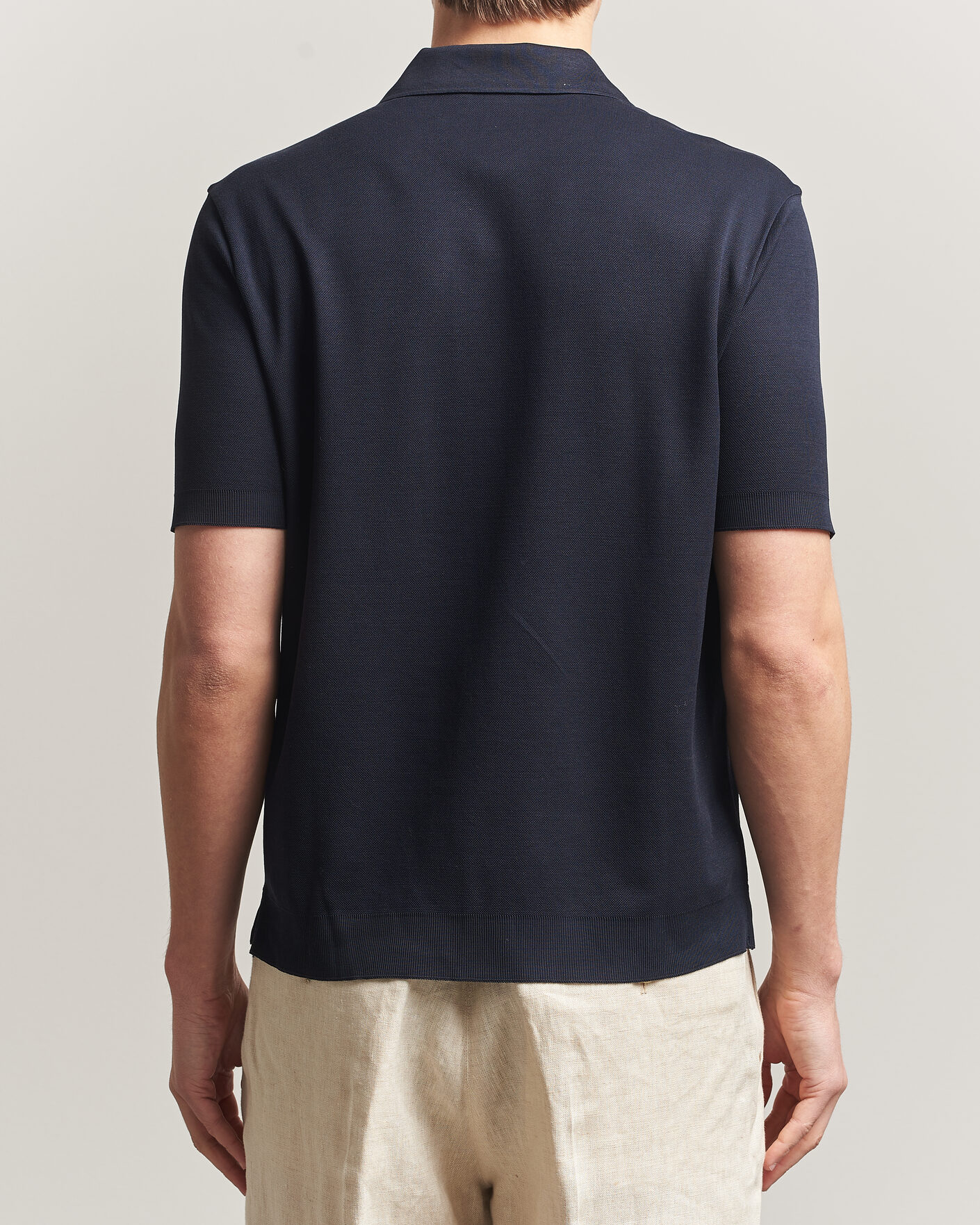 Mies | Pikeet | Altea | Jersey Piquet Polo Navy