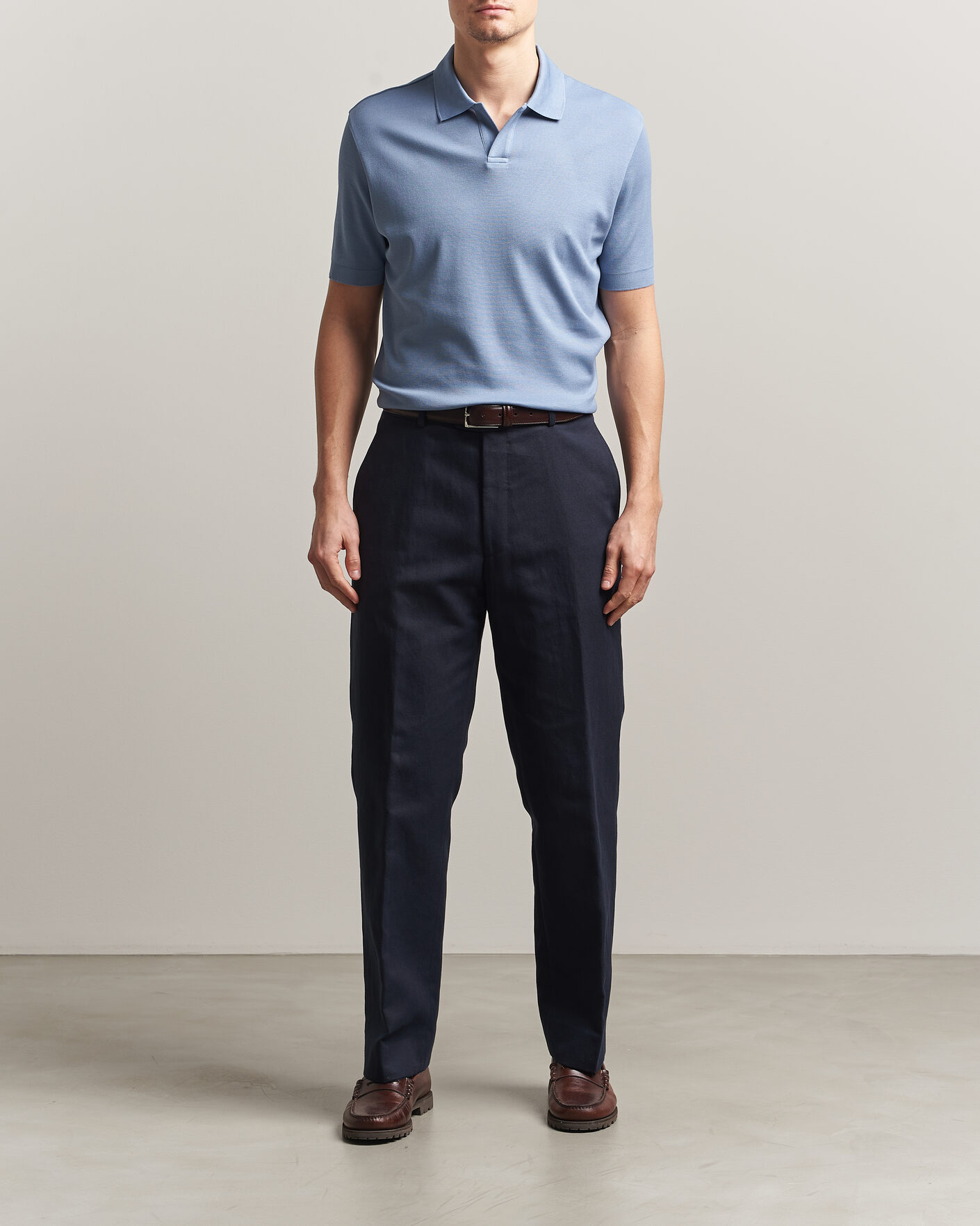 Mies | Pikeet | Altea | Jersey Piquet Polo Light Blue