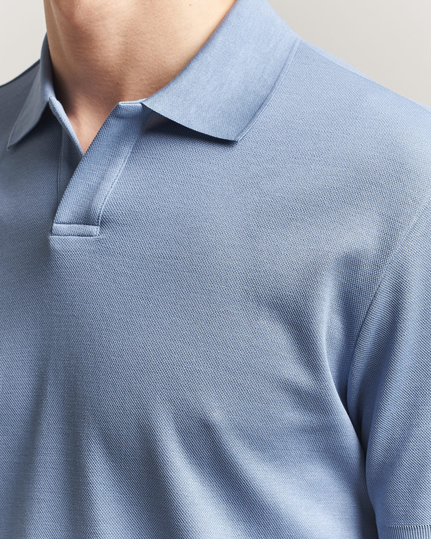 Mies | Pikeet | Altea | Jersey Piquet Polo Light Blue