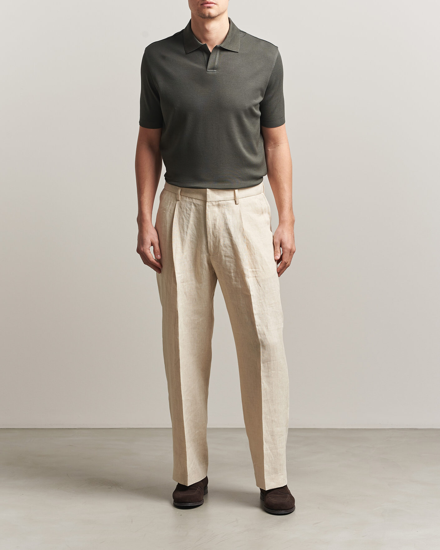 Mies | Pikeet | Altea | Jersey Piquet Polo Dark Green