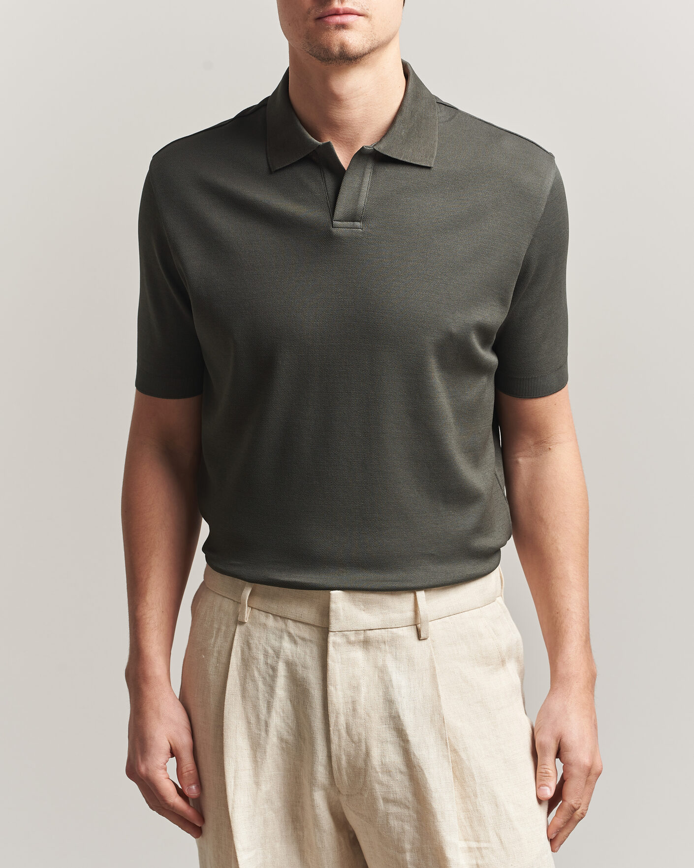Mies | Pikeet | Altea | Jersey Piquet Polo Dark Green