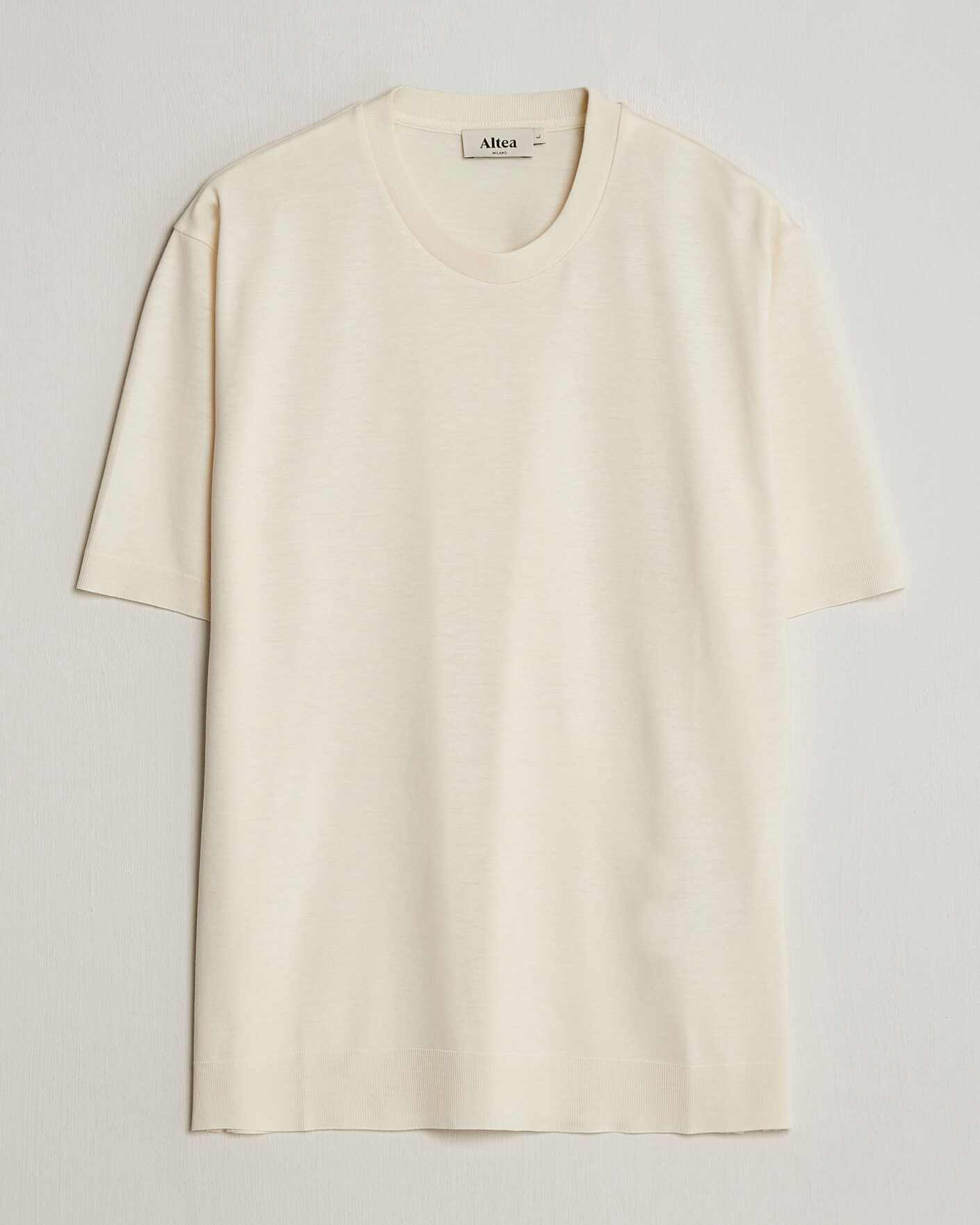 Mies | T-paidat | Altea | Cotton/Stretch Knitted T-Shirt Off White
