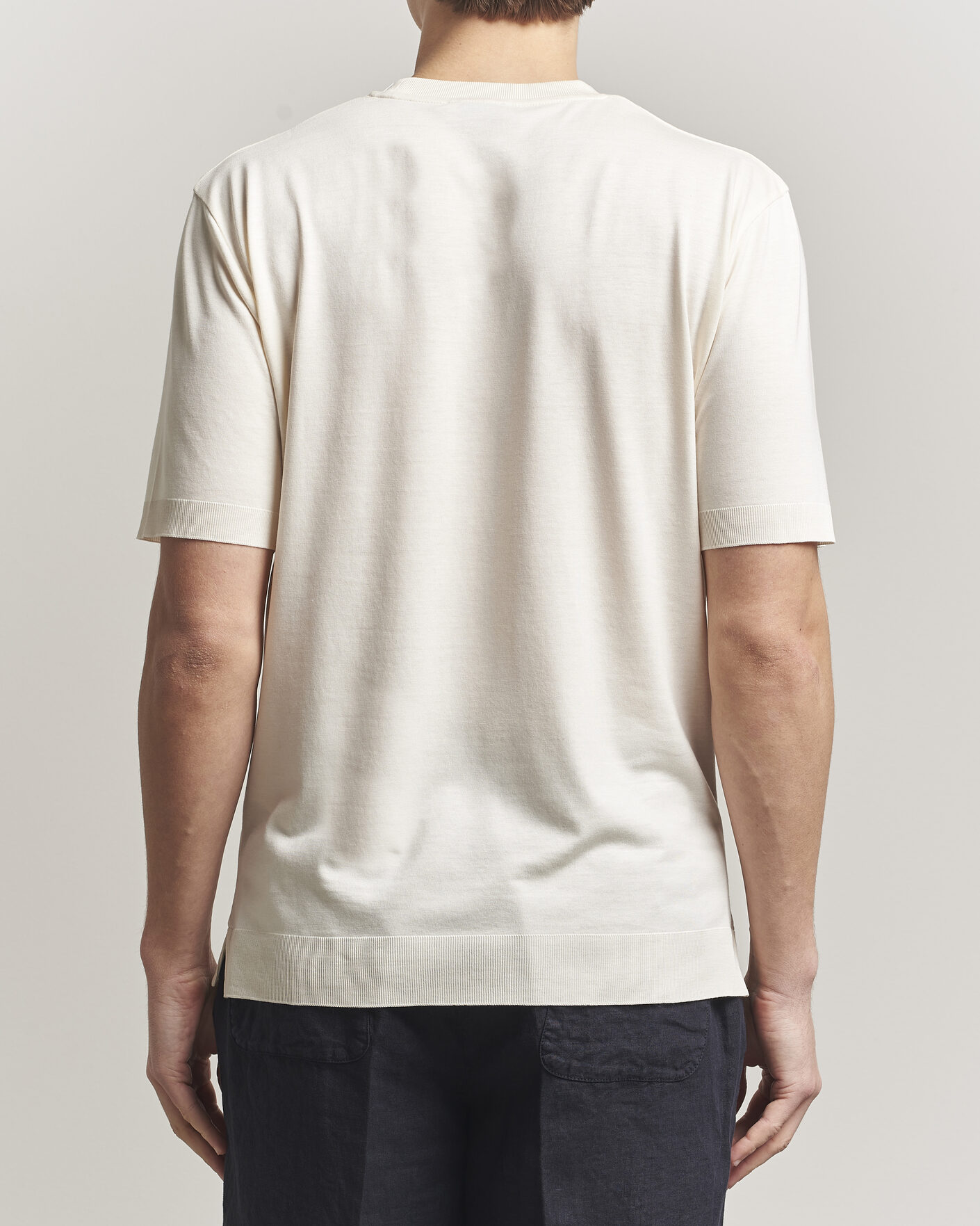 Mies | T-paidat | Altea | Cotton/Stretch Knitted T-Shirt Off White