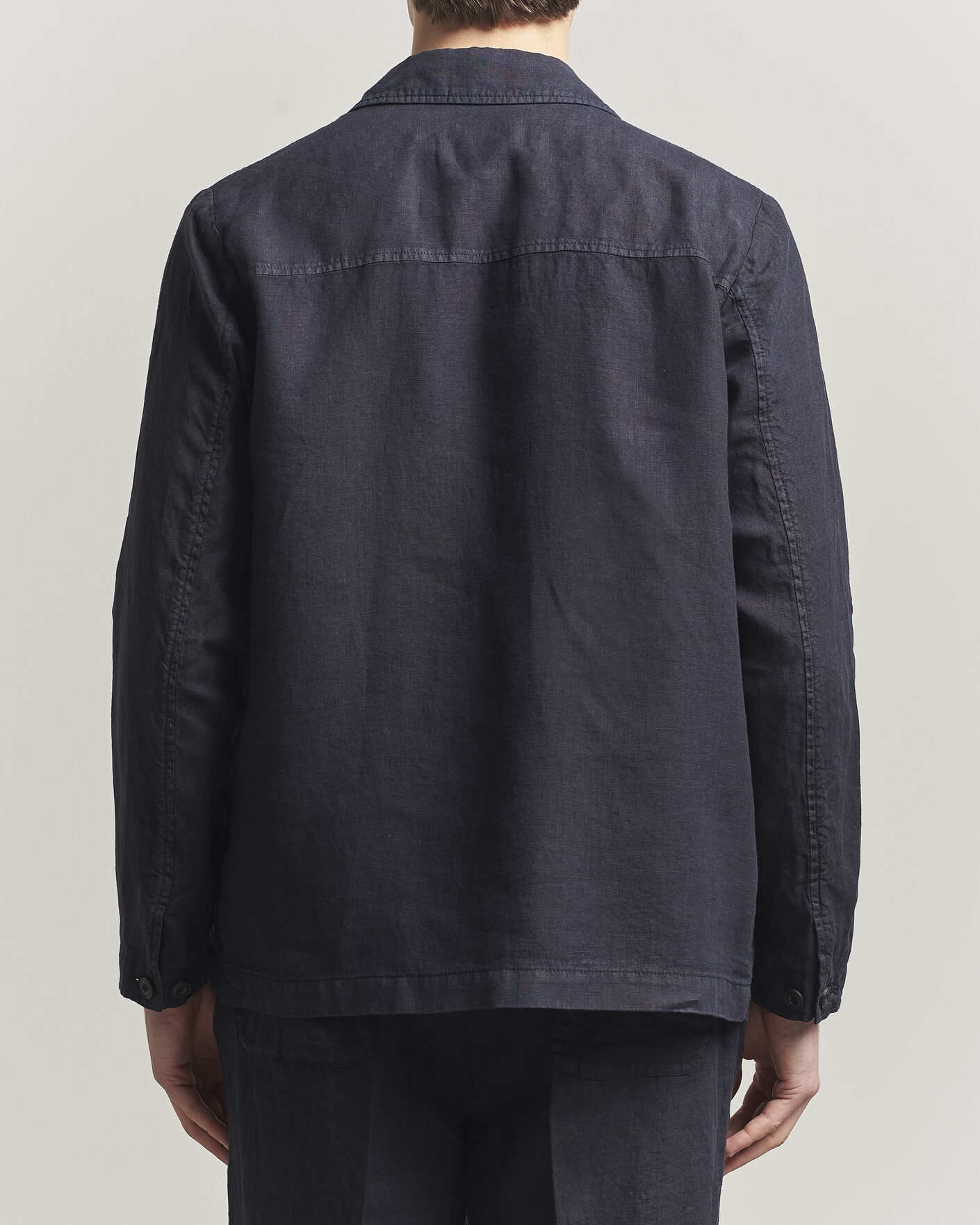 Mies | Takit | Altea | Linen Chore Jacket Navy
