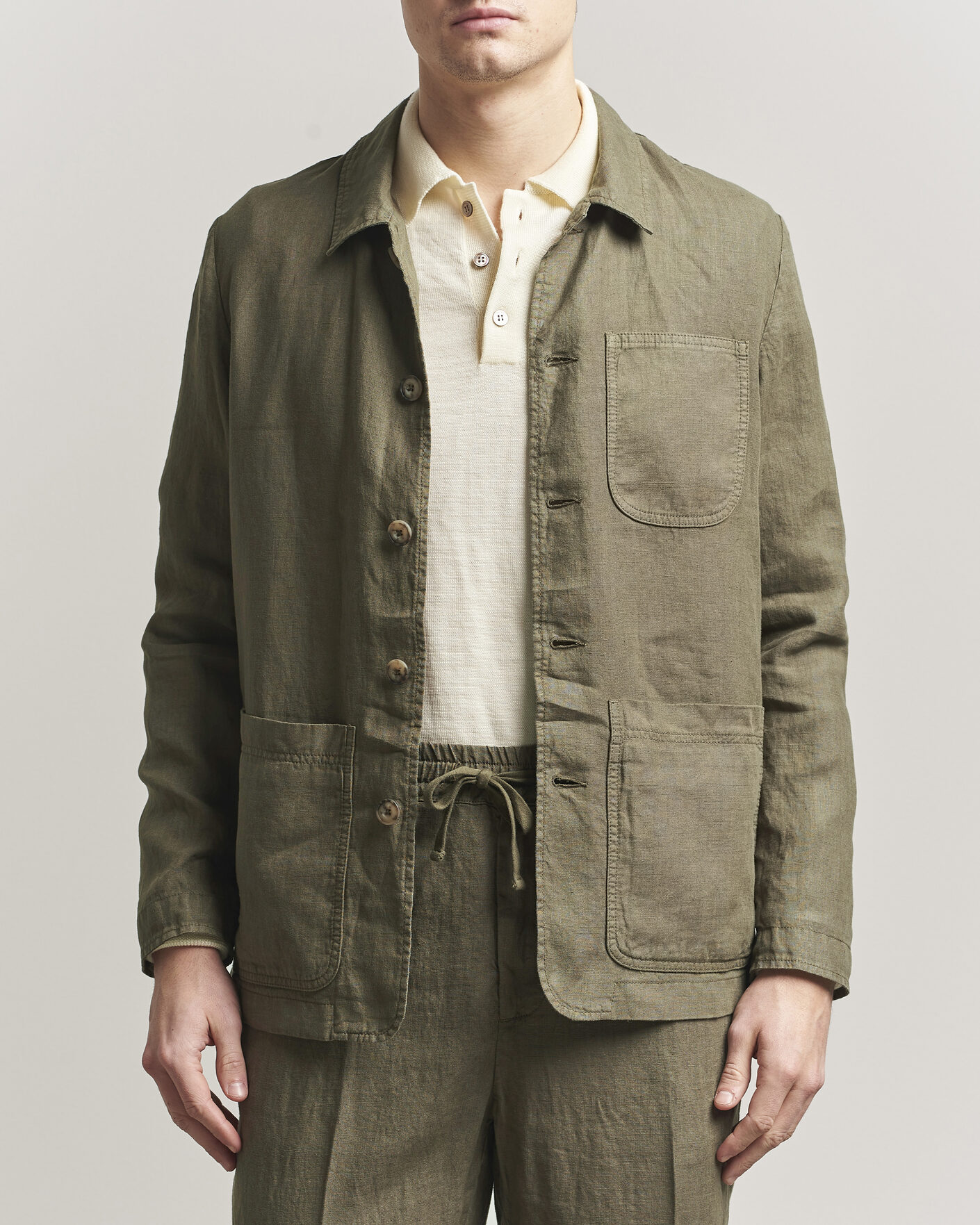 Mies | Takit | Altea | Linen Chore Jacket Military