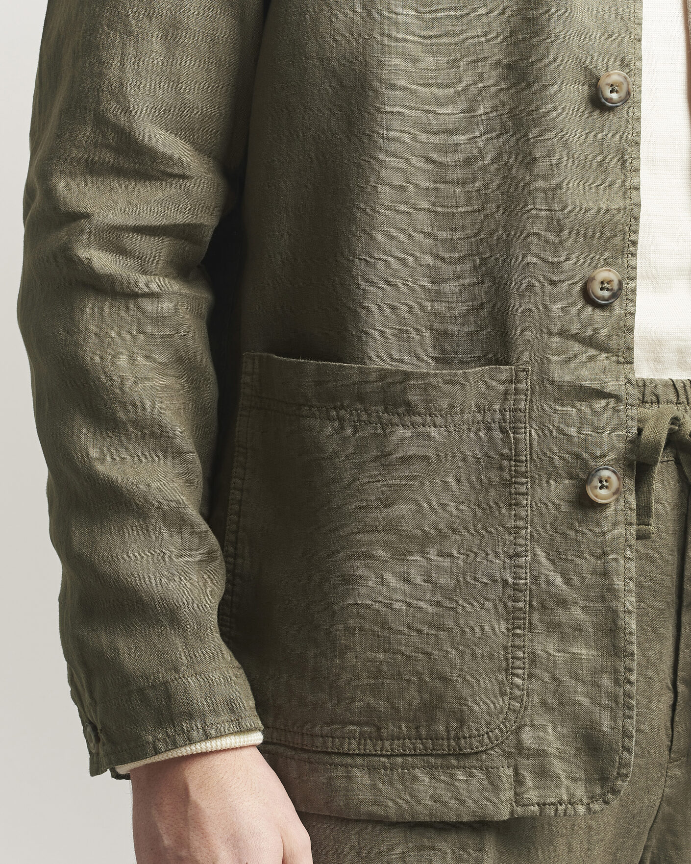 Mies | Takit | Altea | Linen Chore Jacket Military