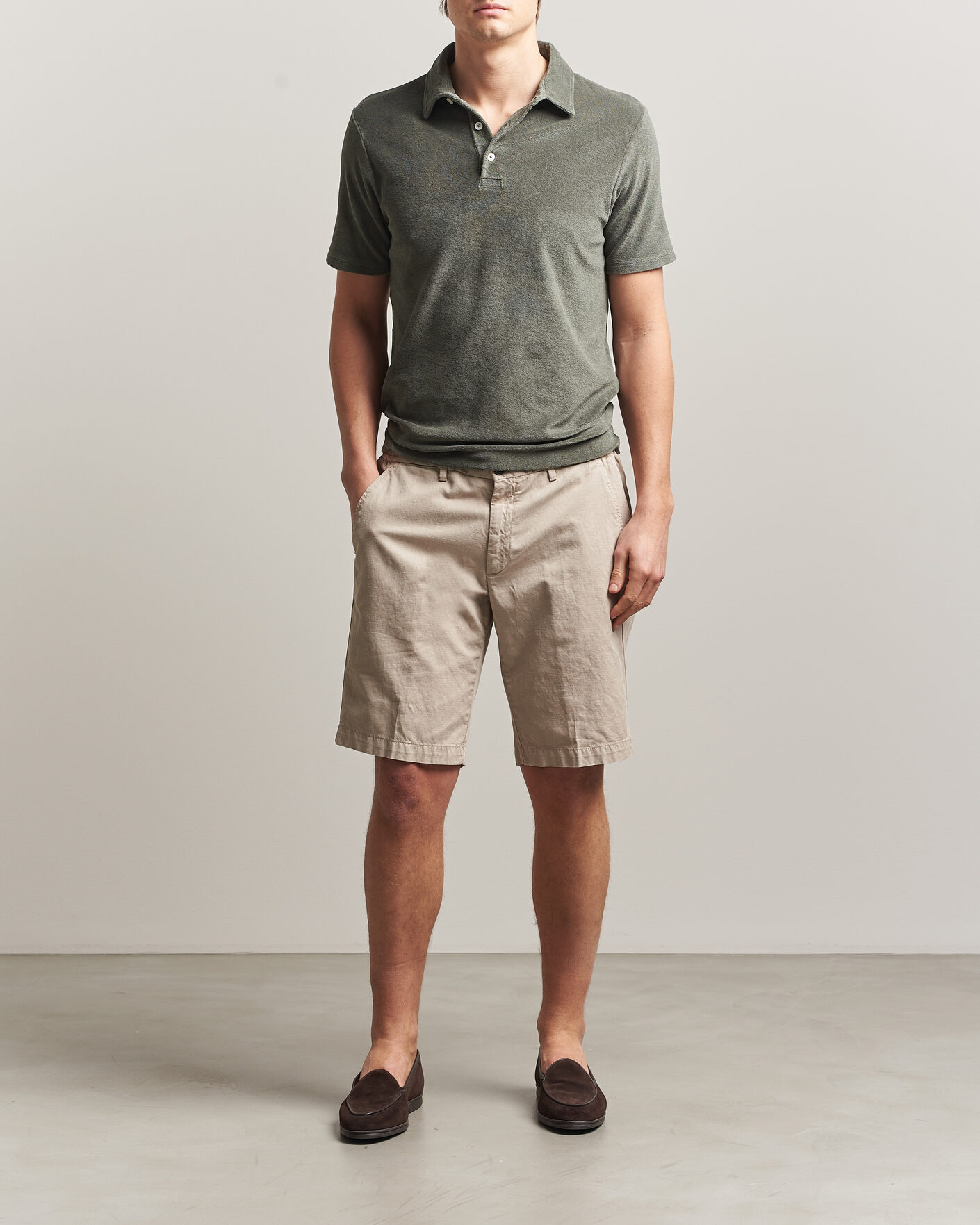 Mies | Pikeet | Altea | Terry Cotton Polo Olive