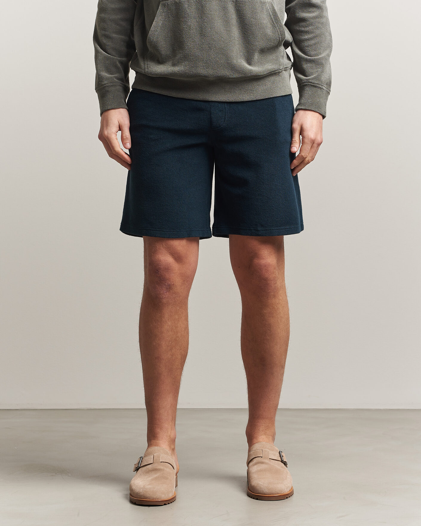 Mies | Shortsit | Altea | Terry Drawstring Shorts Navy
