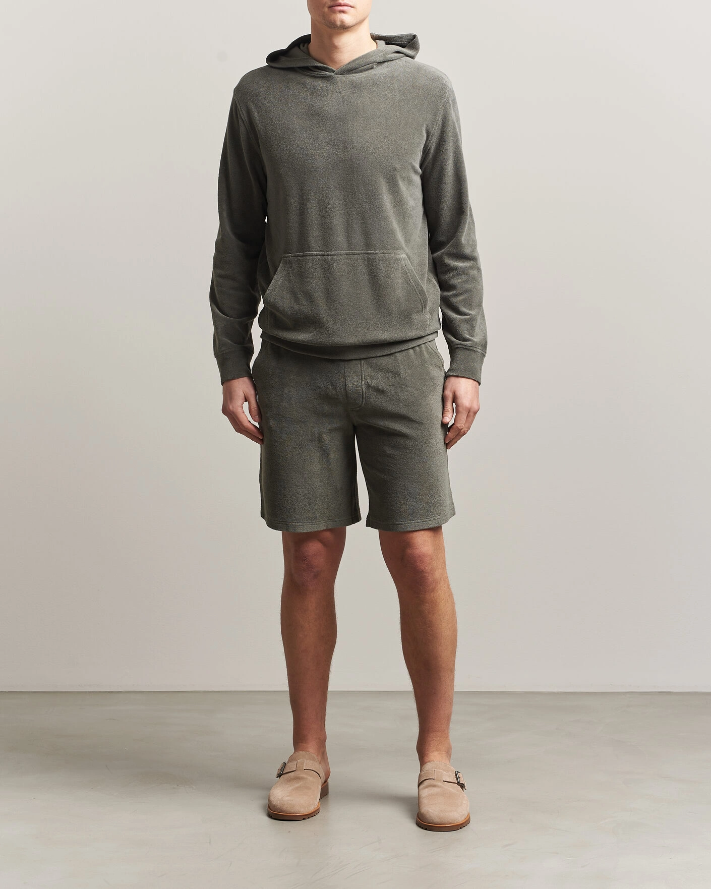 Mies | Shortsit | Altea | Terry Drawstring Shorts Olive
