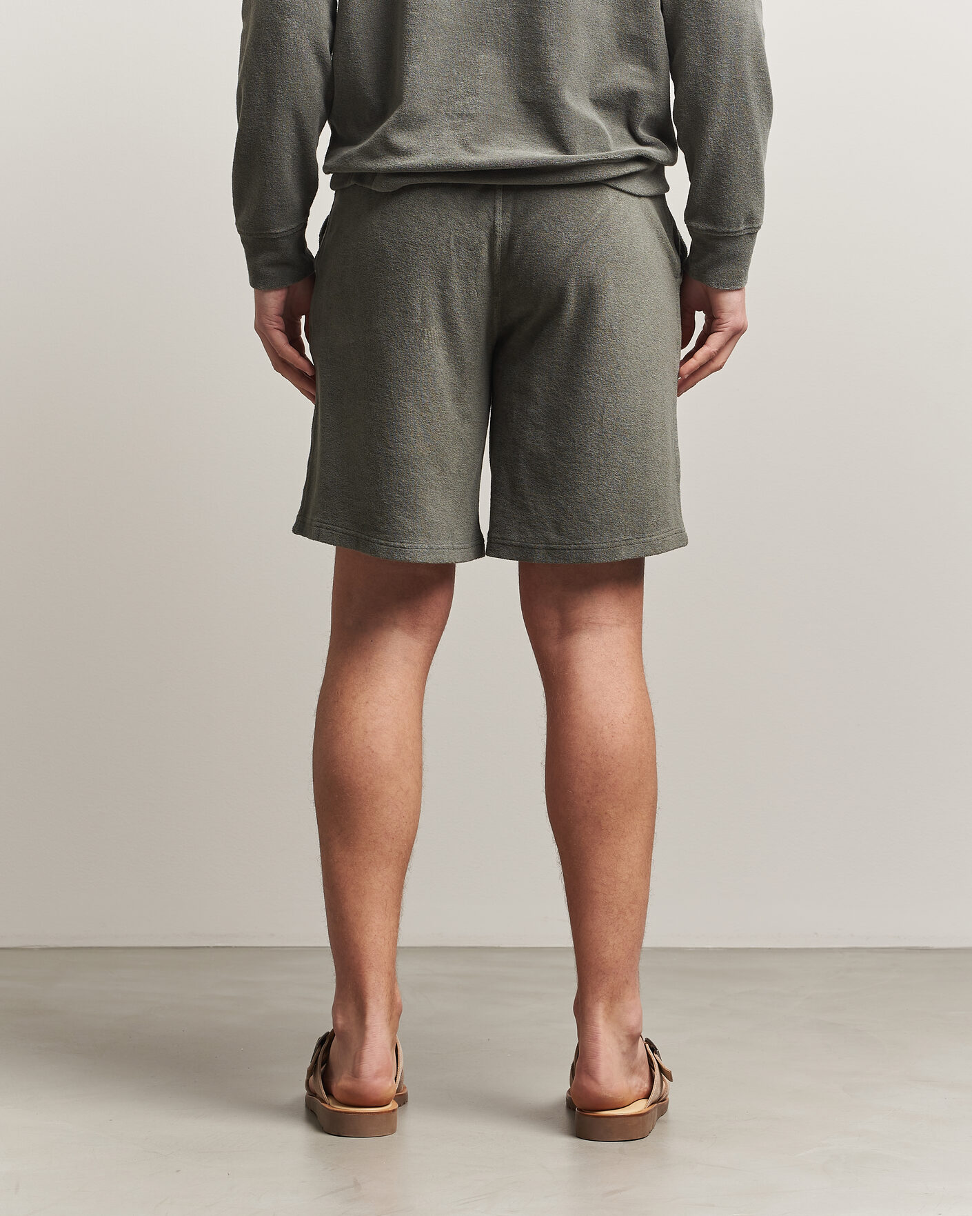 Mies | Shortsit | Altea | Terry Drawstring Shorts Olive
