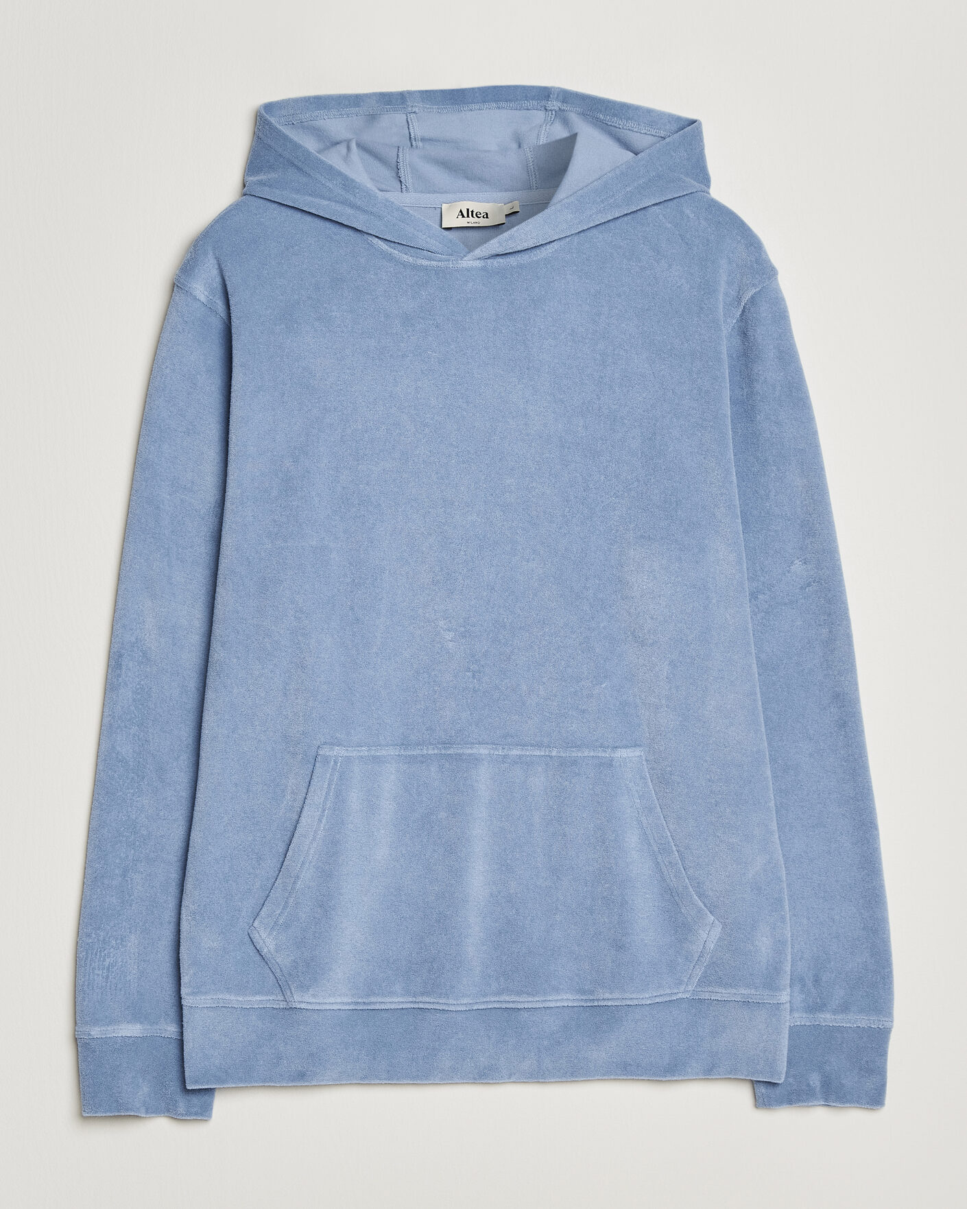 Mies | Puserot | Altea | Terry Cotton Hoodie Light Blue