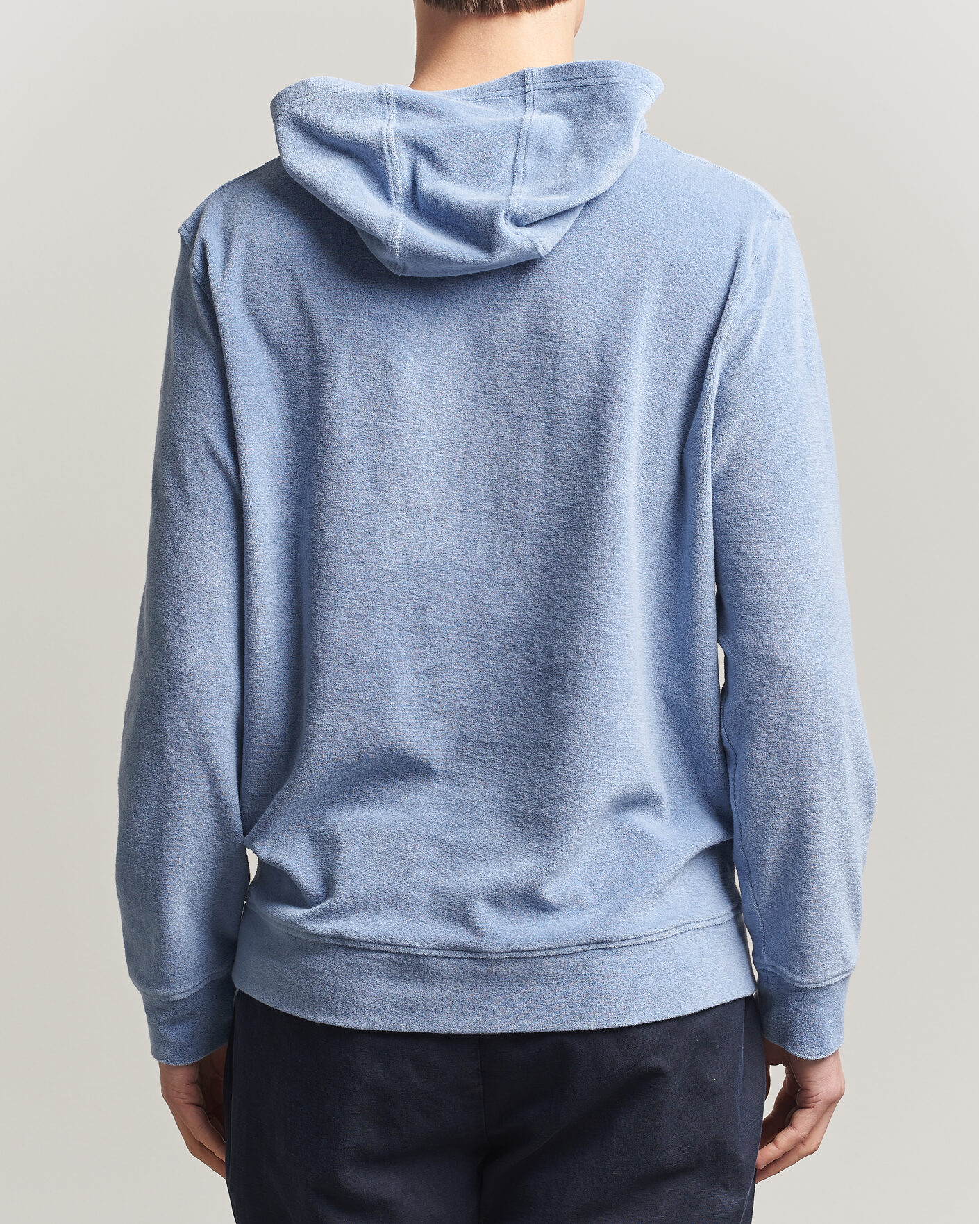 Mies | Puserot | Altea | Terry Cotton Hoodie Light Blue