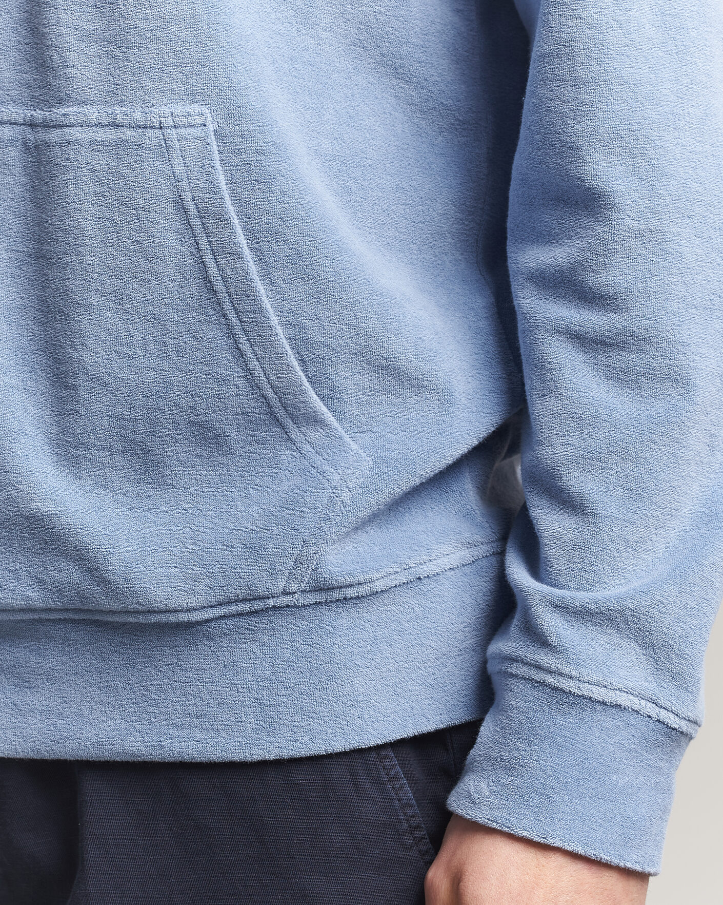 Mies | Puserot | Altea | Terry Cotton Hoodie Light Blue