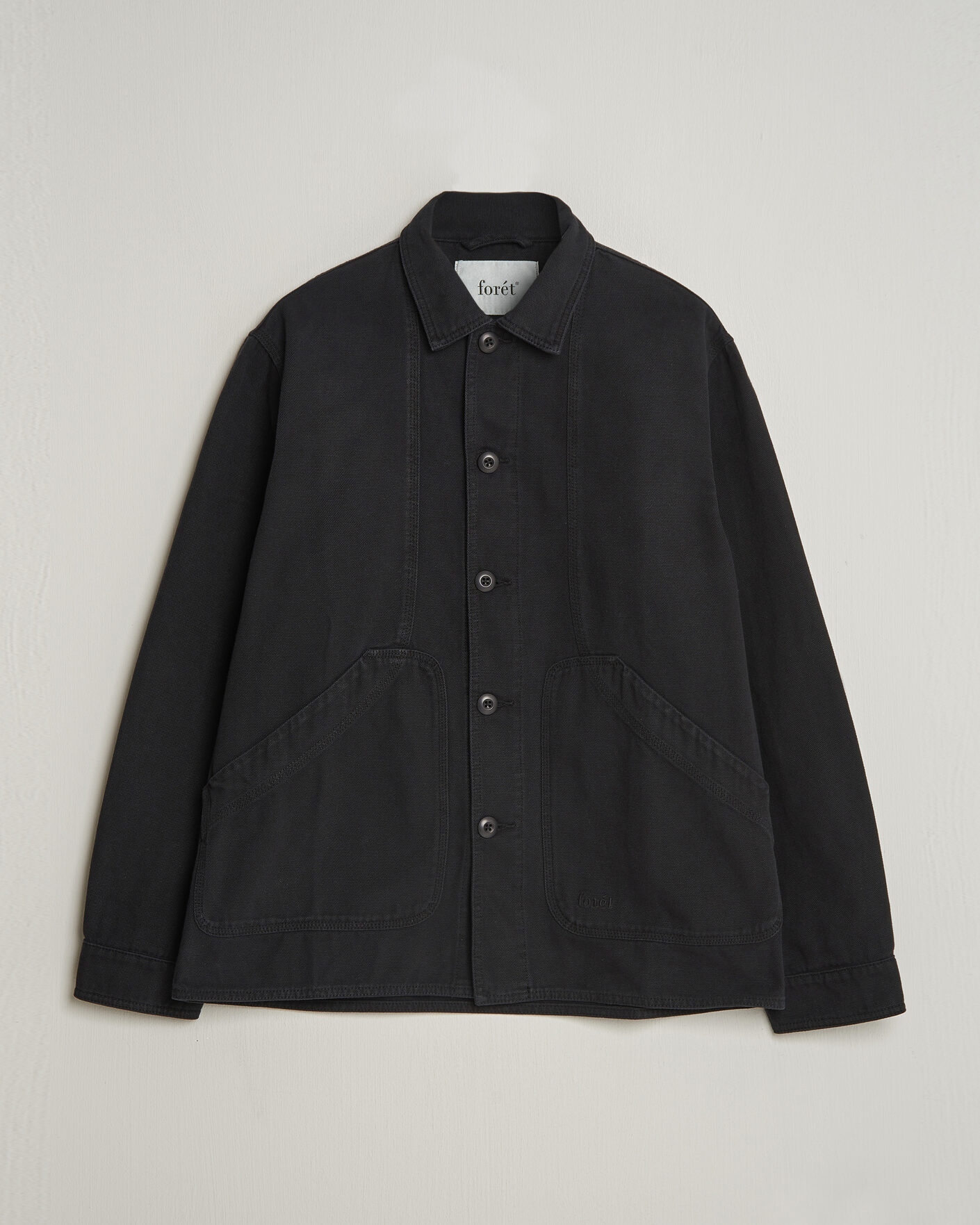 Mies | Kauluspaidat | Forét | Berry Canvas Overshirt Black