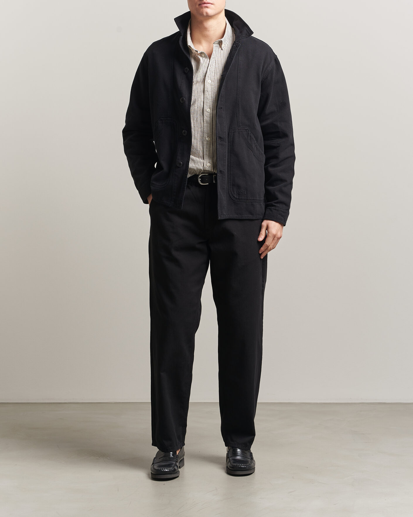 Mies | Kauluspaidat | Forét | Berry Canvas Overshirt Black