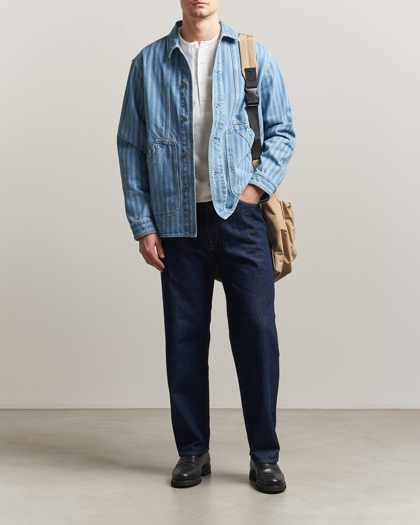 Mies | Kauluspaidat | Forét | Berry Denim Overshirt Striped Denim