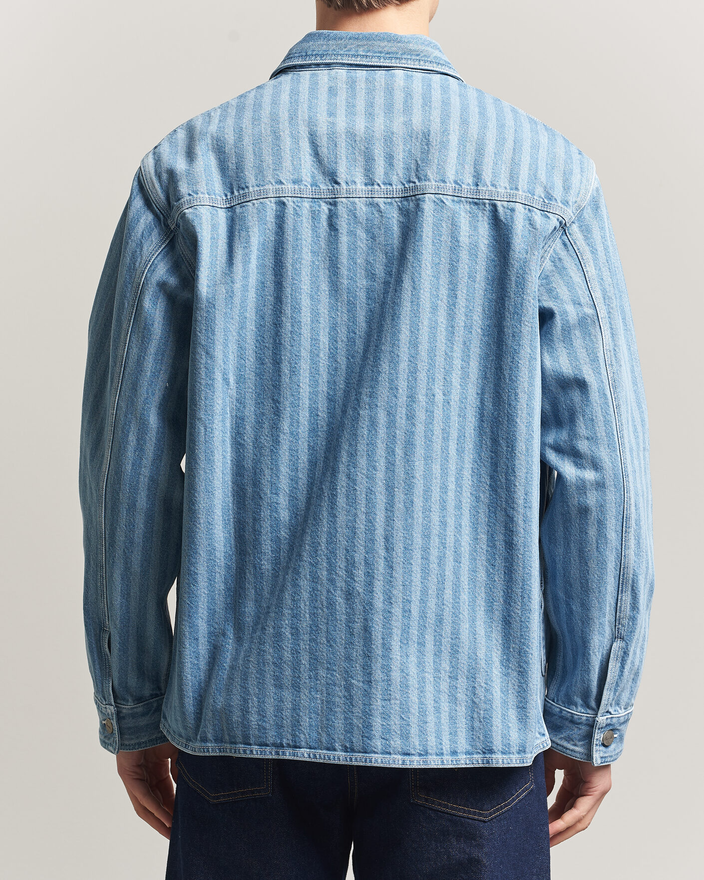 Mies | Kauluspaidat | Forét | Berry Denim Overshirt Striped Denim