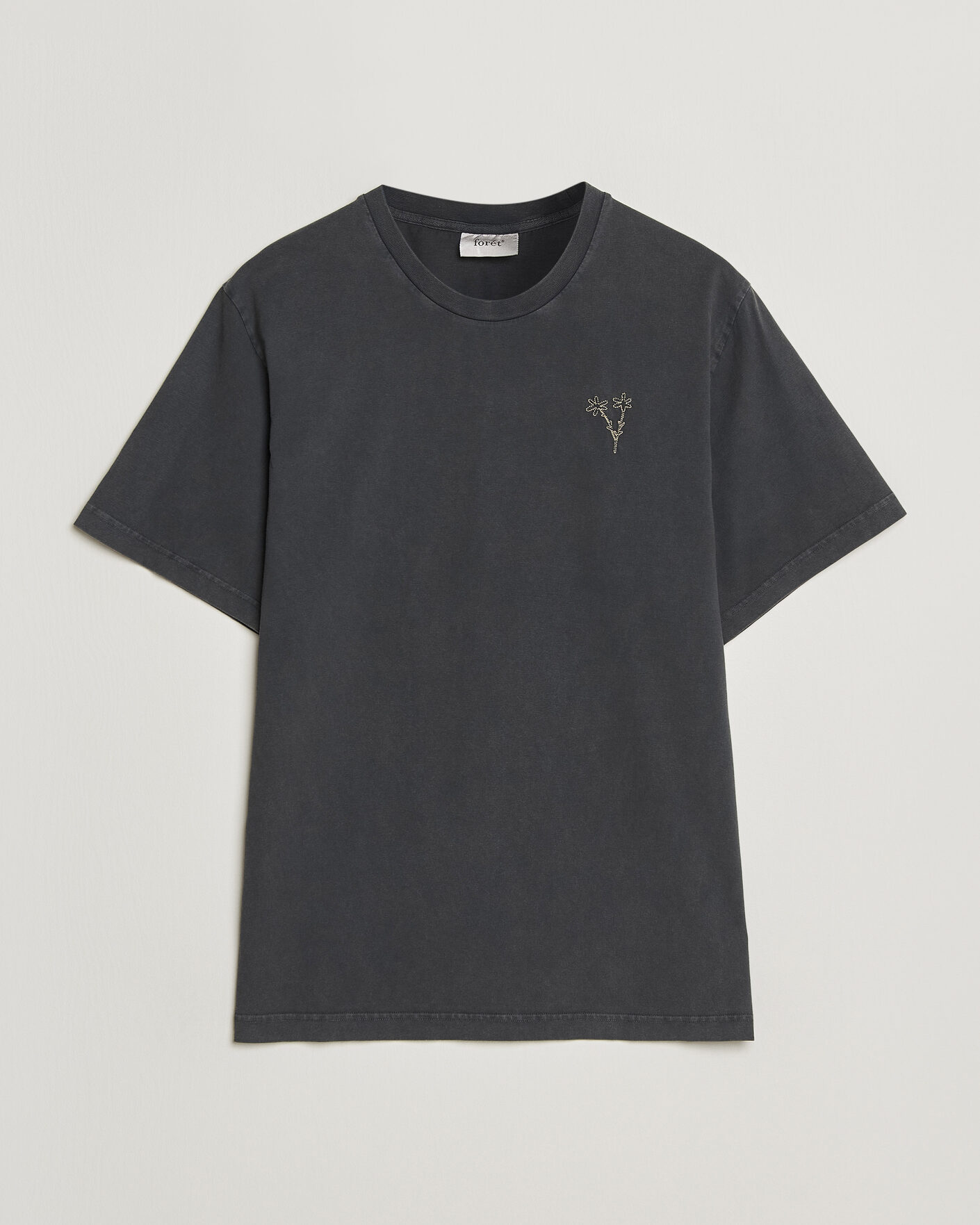 Mies | T-paidat | Forét | Bouquet T-Shirt Washed Black
