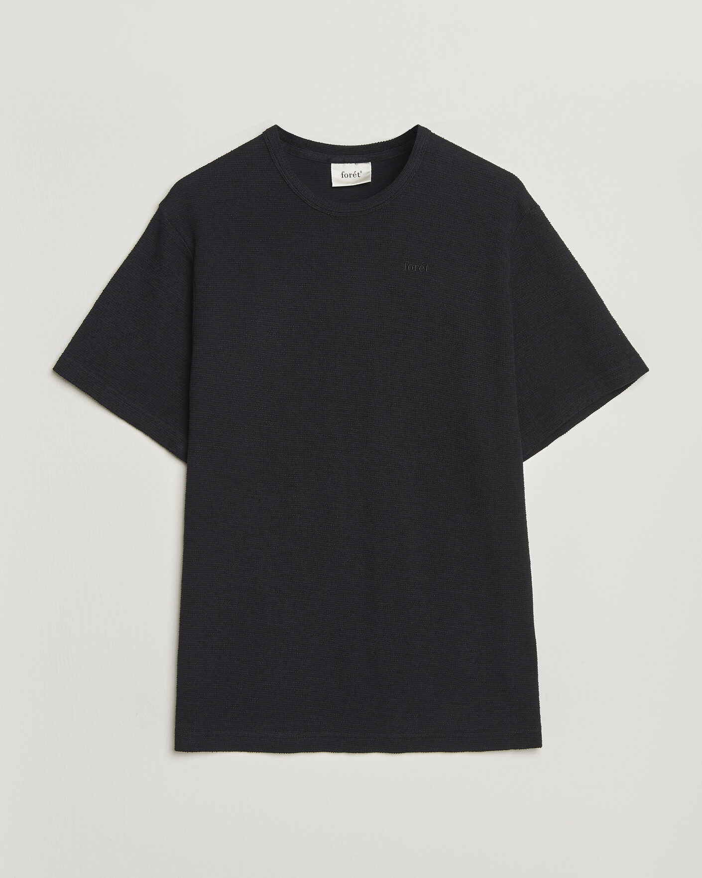 Mies | T-paidat | Forét | Fir Structured T-Shirt Black