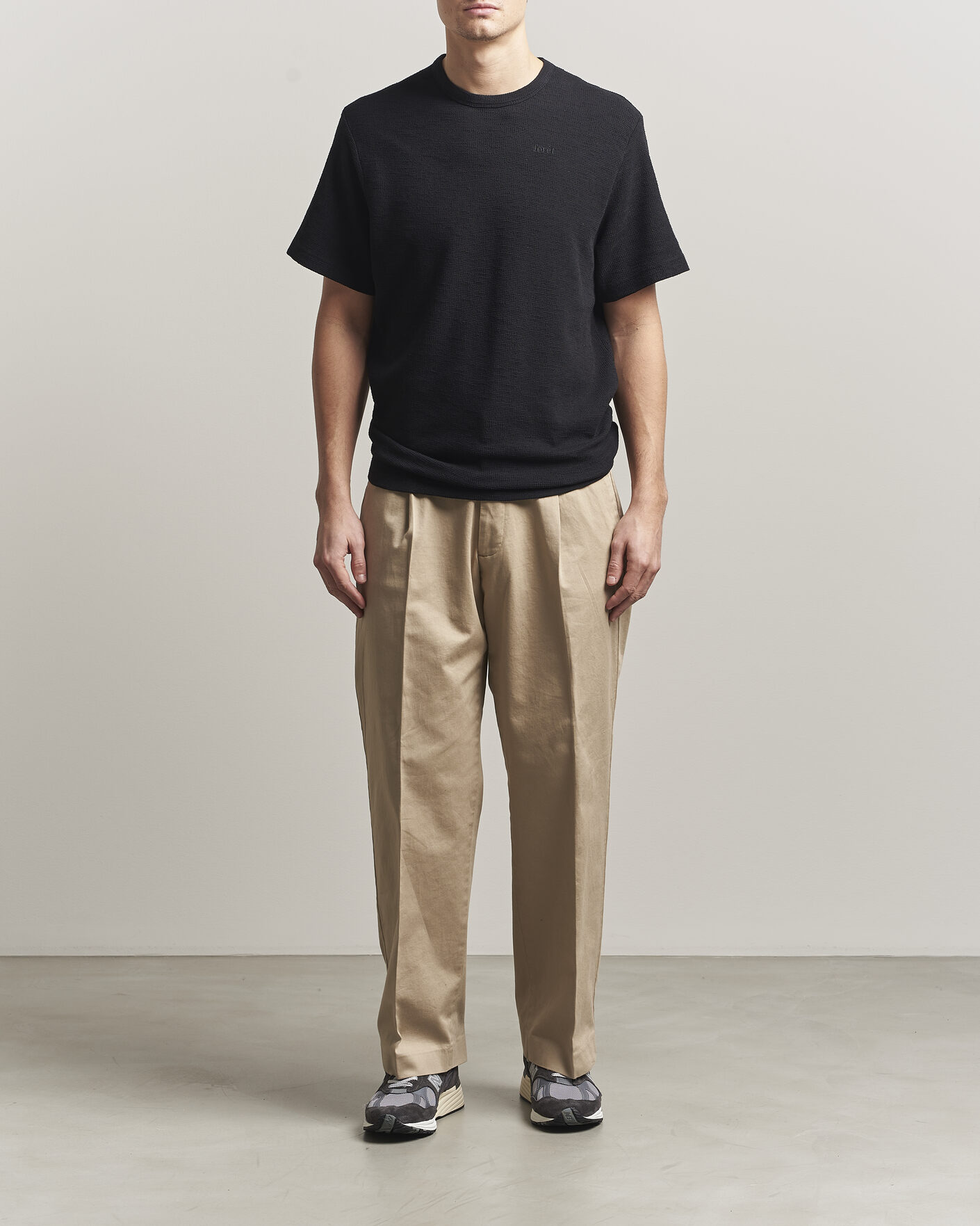 Mies | T-paidat | Forét | Fir Structured T-Shirt Black