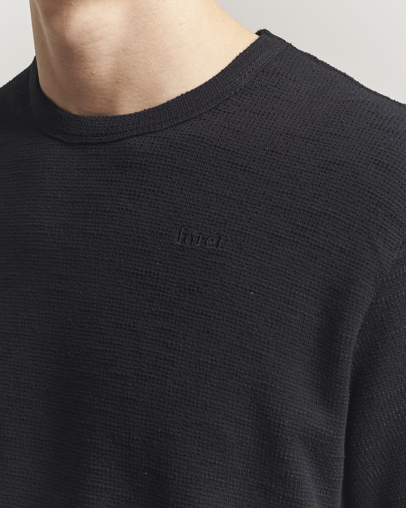 Mies | T-paidat | Forét | Fir Structured T-Shirt Black