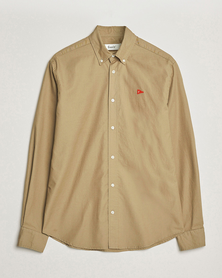 Mies | Kauluspaidat | Forét | Flag Regular Fit Oxford Shirt Khaki