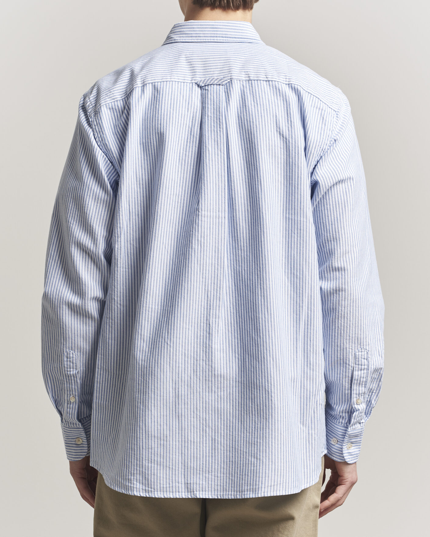 Mies | Kauluspaidat | Forét | Flag Regular Fit Pocket Oxford Shirt Blue Stripe
