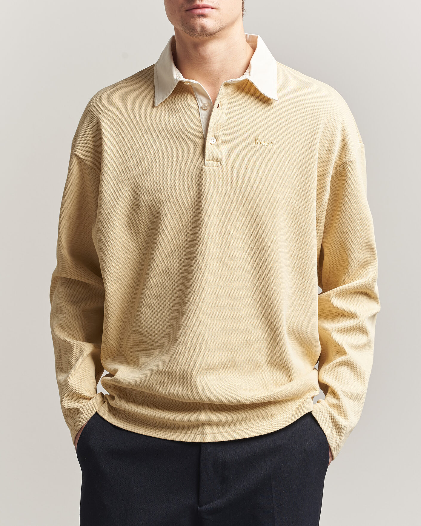 Mies | Puserot | Forét | Match Rugby Structured Sweatshirt Vintage Yellow
